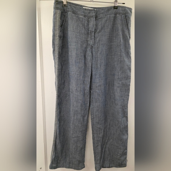 Trina Turk Pants - Trina Turk Chambray Wide Leg Pants Size 10 EUC